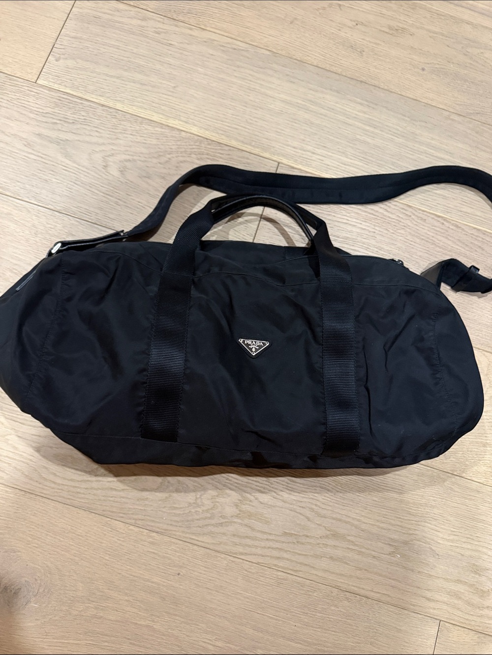 Prada Black Nylon Duffel Bag